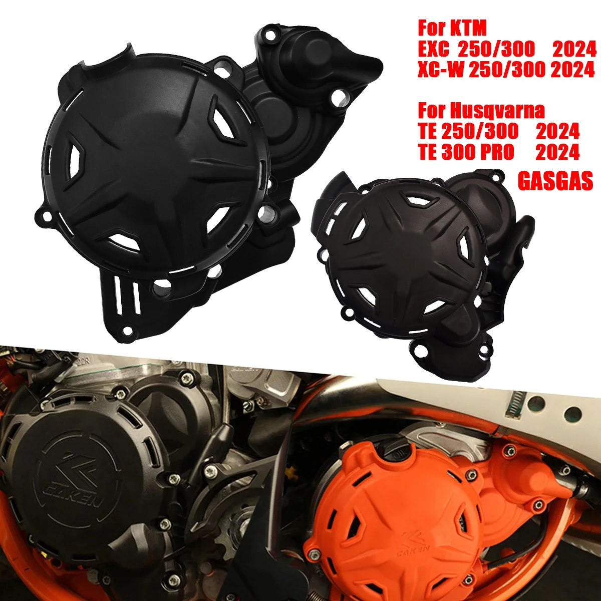 For KTM 2024 EXC EXC300 EXC250 XC-W 250 XC-W 300 TPI Clutch Protector Ignition Guard Cover For Husqvarna TE250 TE300 PRO 2T Part