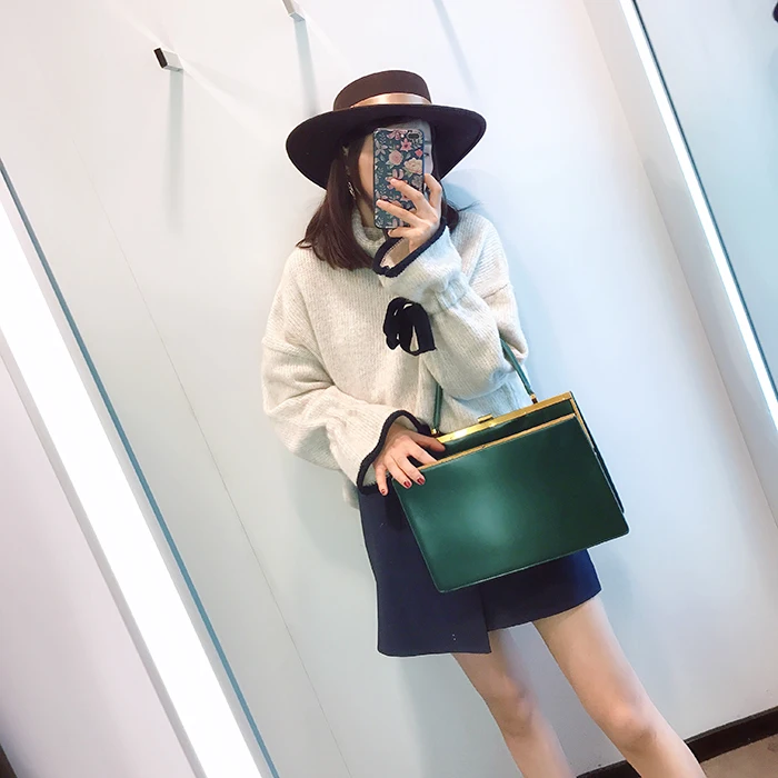 2023 Fashion vintage big clip women handbags designer casual female large capacity tote luxury pu leather handbag ladies purses