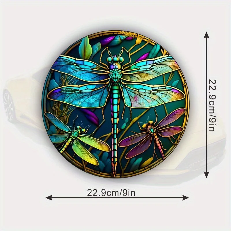 ملصقات زجاج نافذة الكتروستاتيكي من اليعسوب الملون ، ملصق زجاج تتشبث ثابت غير لاصق ، مضاد للتصادم ، ديكور منزلي RV ، #7