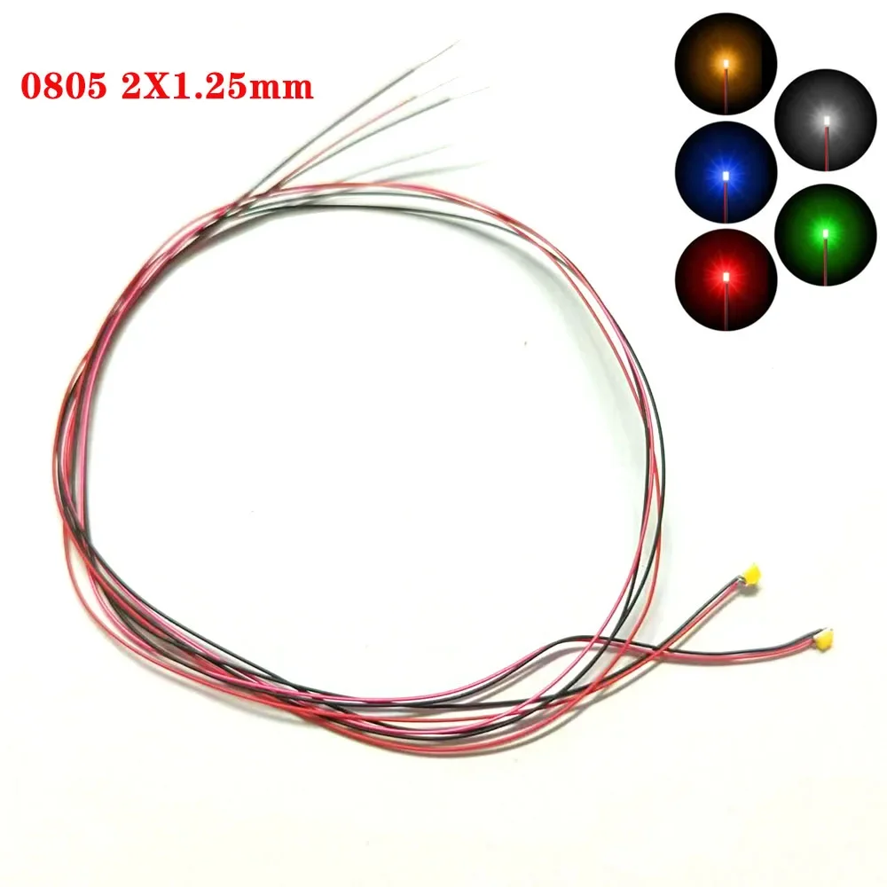 TAKEY 100 Stück 0402 0603 0805 1206 SMD LED Draht Rot/Schwarz 4