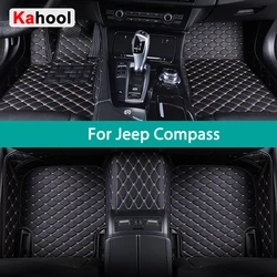 KAHOOL Custom Car Floor Mats For Jeep Compass 2007-2023 Auto Carpets Foot Coche Accessorie