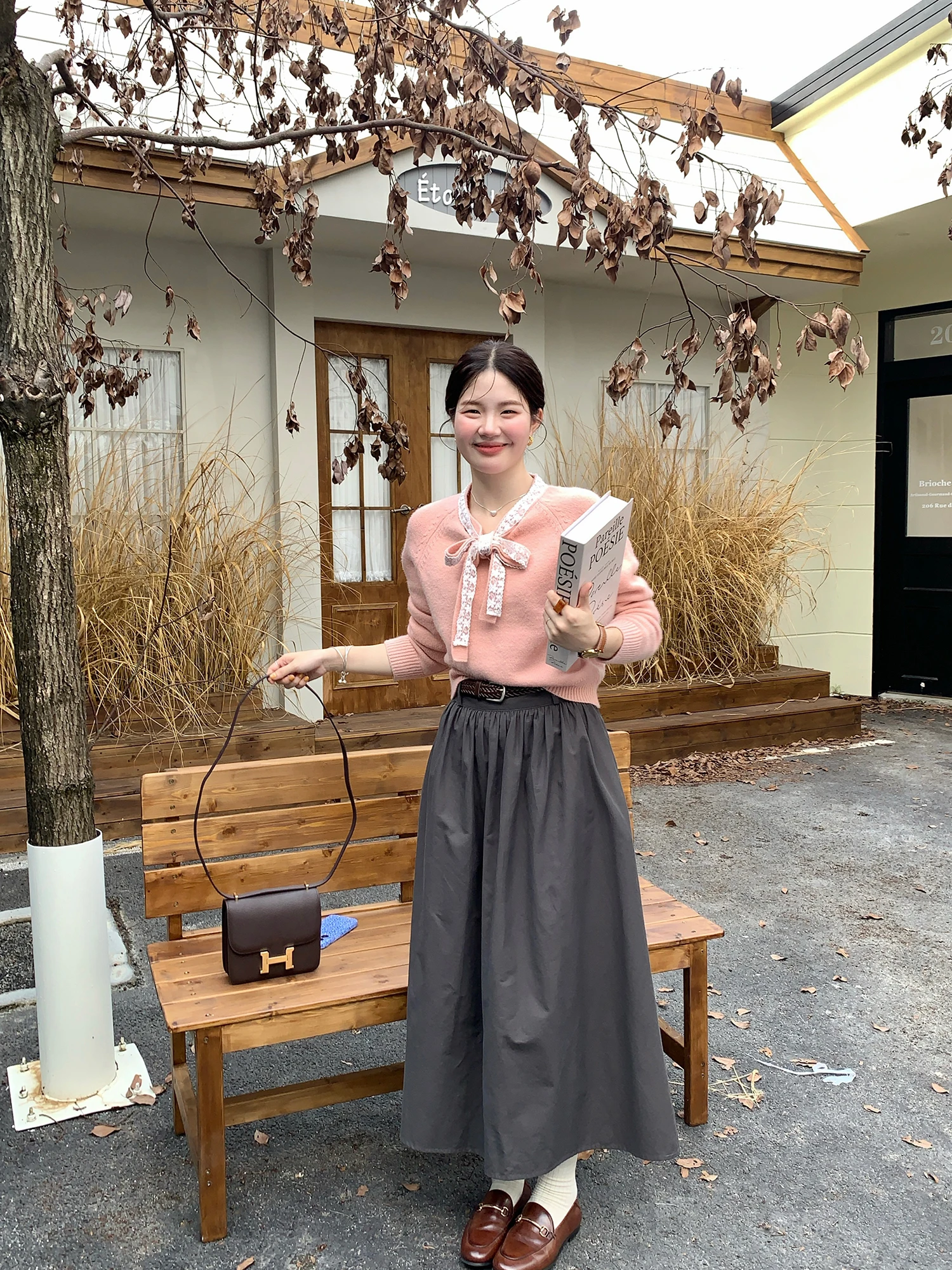 

Юбка трапециевидной формы с высокой талией, корейская универсальная женская юбка, повседневная однотонная юбка, повседневная одежда