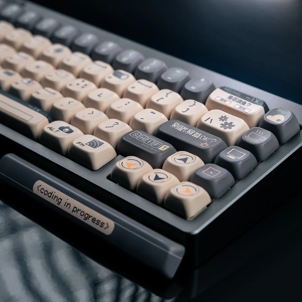 Imagem -03 - Keycap Retro Conjunto para Teclado Mecânico Superprogram Tema Pbt Personalizado Perfil Eco Cereja Rainy75 Acessórios