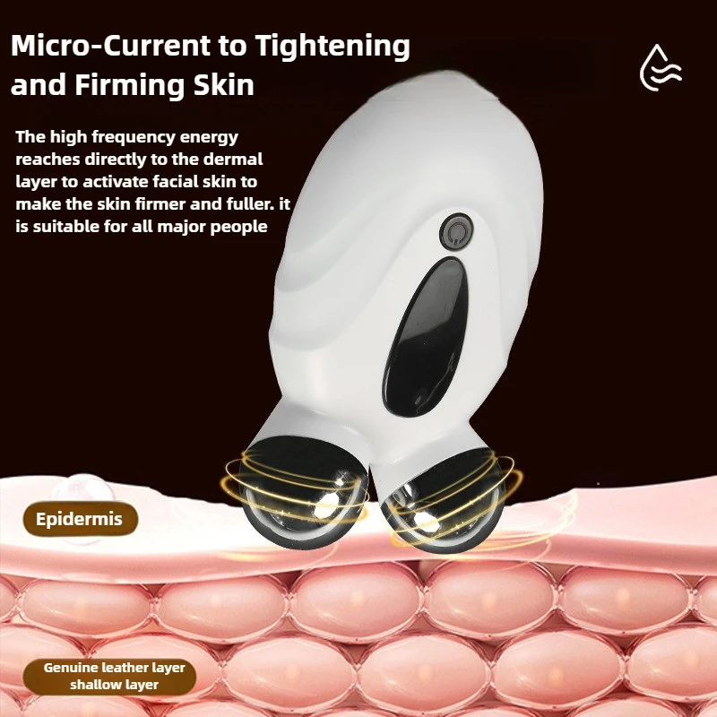 Microcurrent Skin Rejuvenation และ Face Lifting Massager 3D Roller ต่อต้านริ้วรอยกระชับลด Double Chin Face อุปกรณ์ความงาม