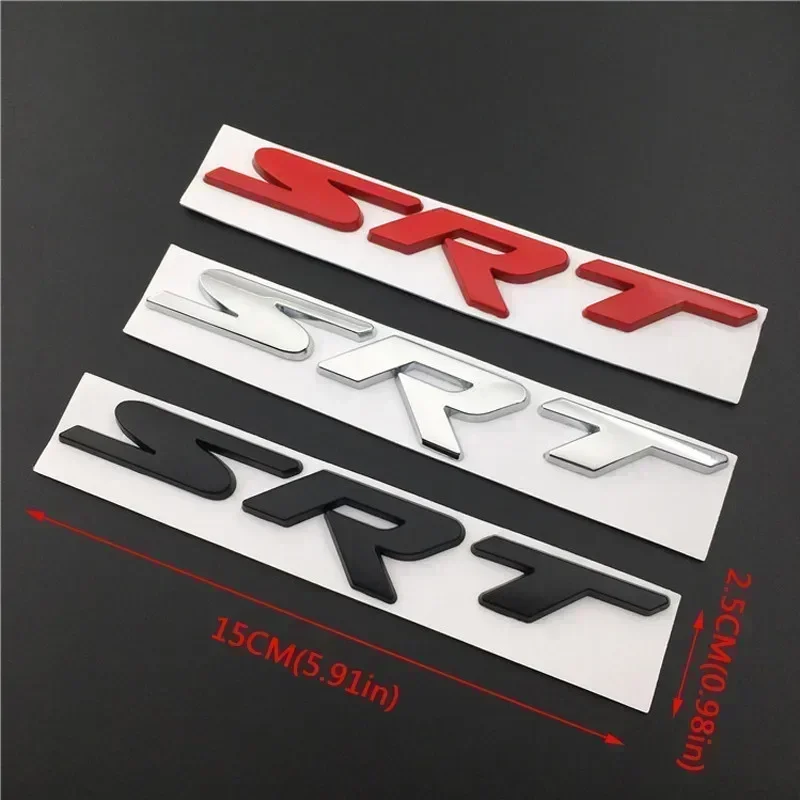 Auto Decal Accessories 150x25mm for  SRT Sticker Durango Ram 1500 Charger Viper Challenger Caliber Emblem Badge Decoration