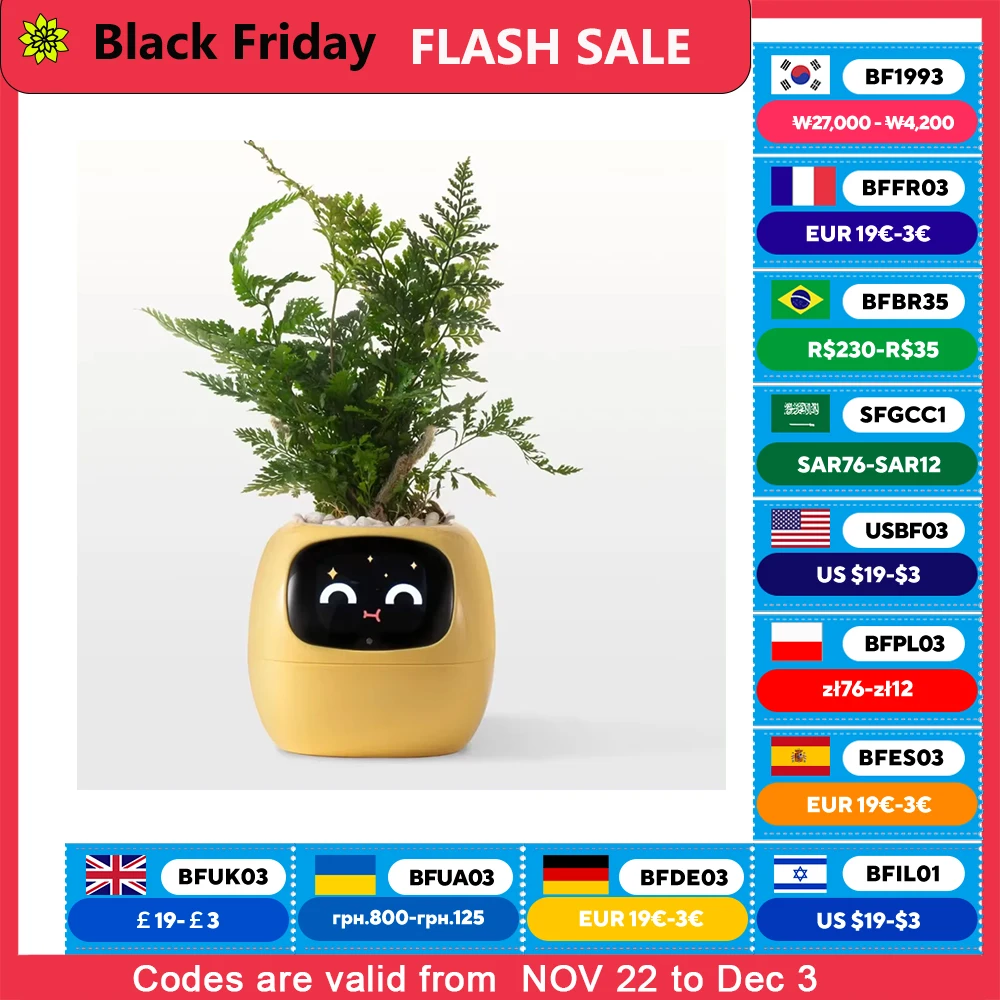 Ivy Smart Planter Endless Fun Over 49 Rich Expressions 7 Smart Sensors And AI Chips Make Raising Plants Easy And Fun