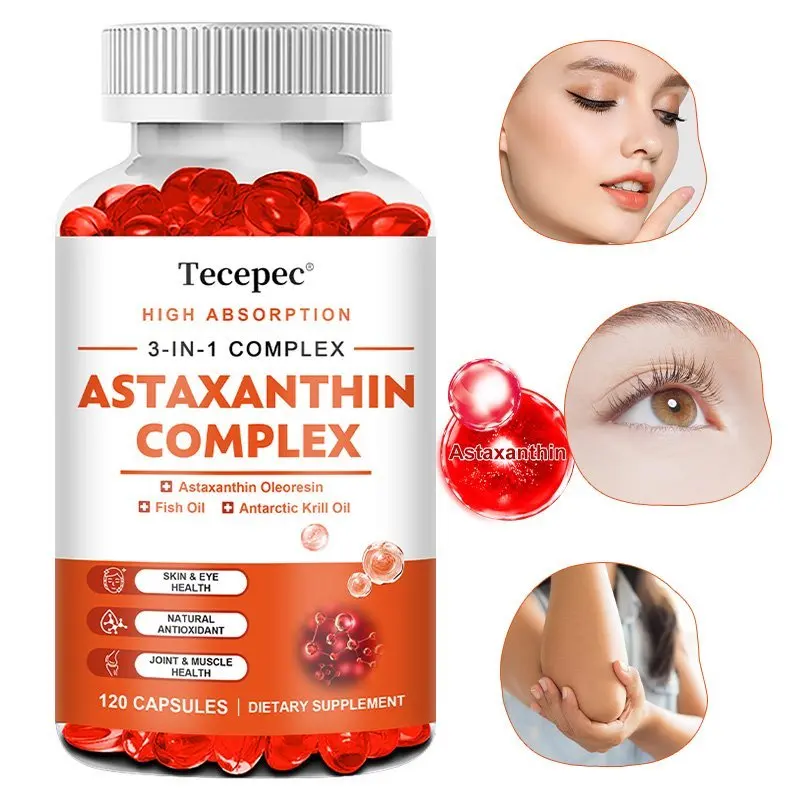Antioxidant Complex Astaxanthin - Eye Health, Daily Nutrition, Herbal Support, Advanced Formula, Supplement