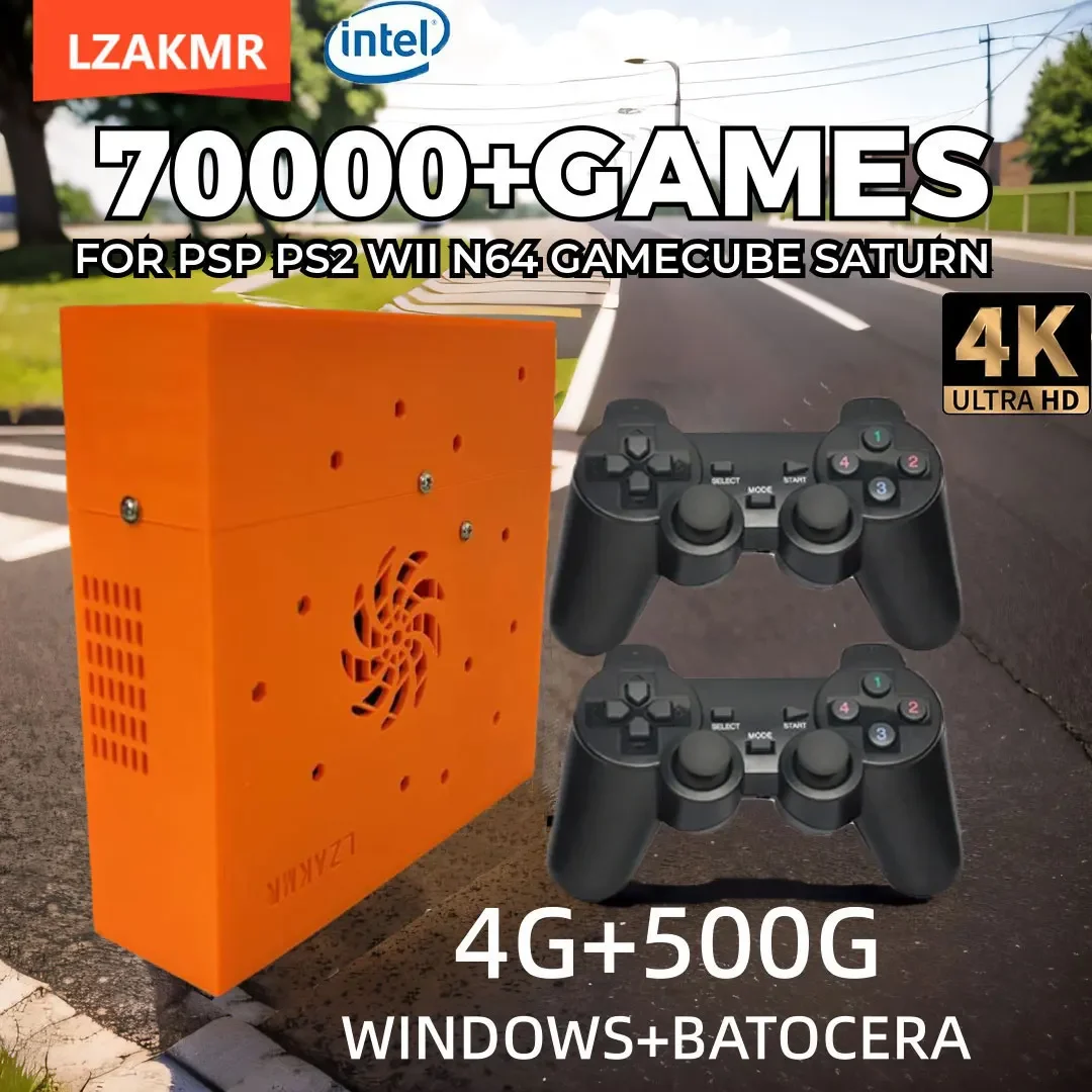 وحدة تحكم ألعاب LZAKMR M8 التوصيل والتشغيل ريترو 1037U 500G HDD 70000 + ألعاب لأجهزة Wii PS2 N64 PSP GameCube N64 Saturn مقبض لاسلكي