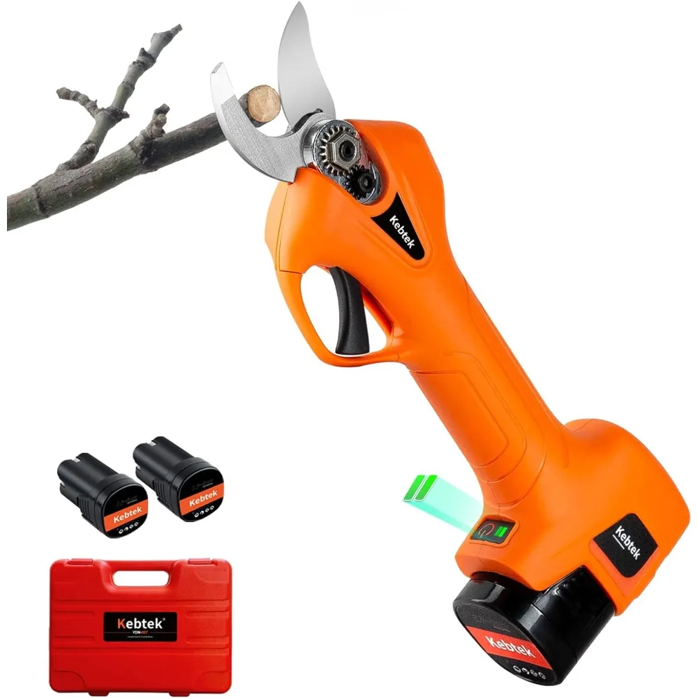 

Pruning Shear Battery Powered, Electric Pruning Shears Cordless Portable Electric Pruner with 2Ah Rechargable Batteries