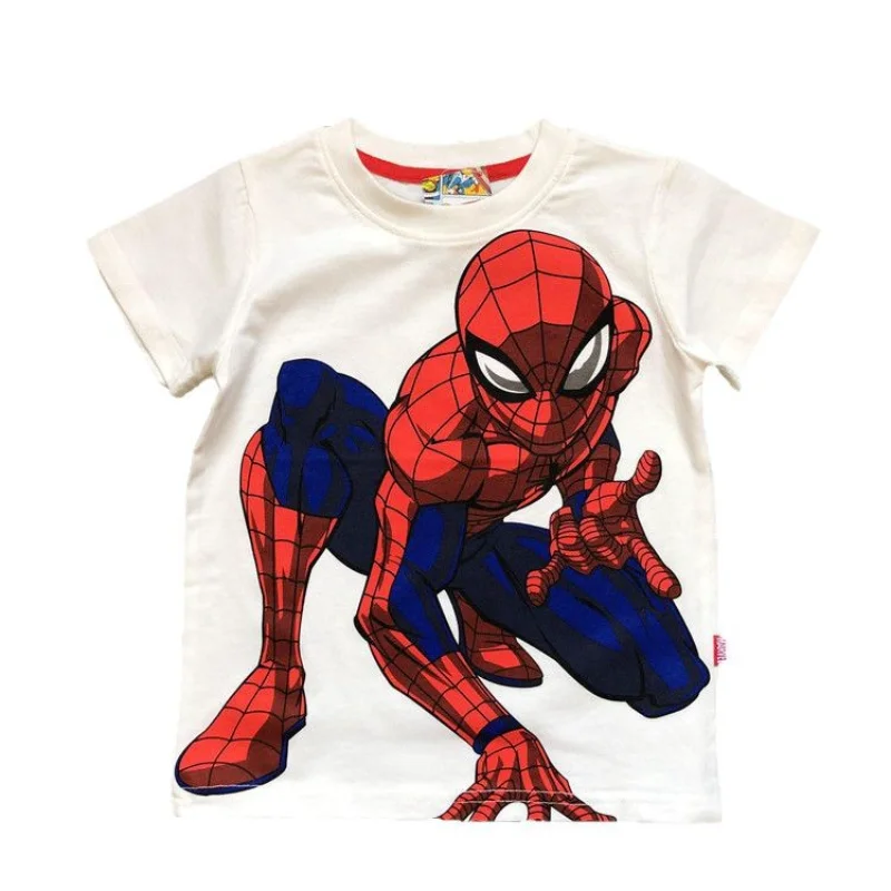 

Marvel Spider Man The Avengers Iron Man Captain America Handsome short sleeved shirt Small gift