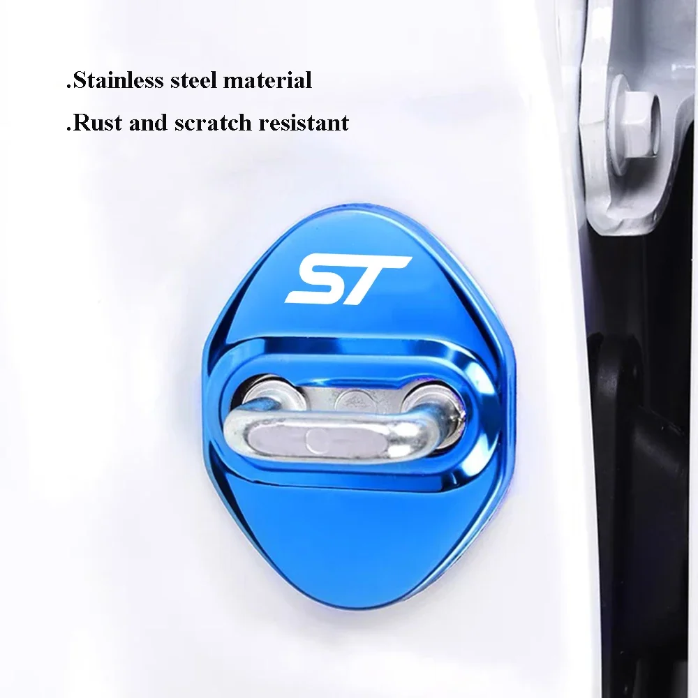 4pcs Car Door Lock cover Protective Buckle case for FORD Focus ST RACING MK2 Car Styling Accessories Car Styling Goods