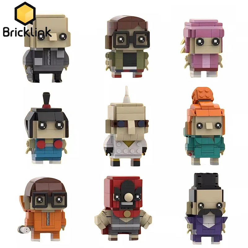 Bricklink Movie Anime Figures Thief Gru and Three Daughters Doll Brickheadz Sets Building Blocks Kid Toys Christmas Gift