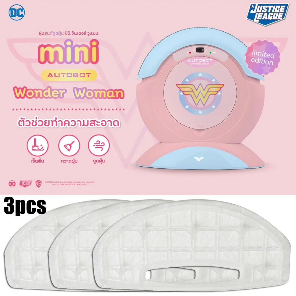 

Robot Vacuum Cleaner Kitchen Home Bathroom Filter Filter Element Dust Filters 3 Pack Round Sweeper Accessories