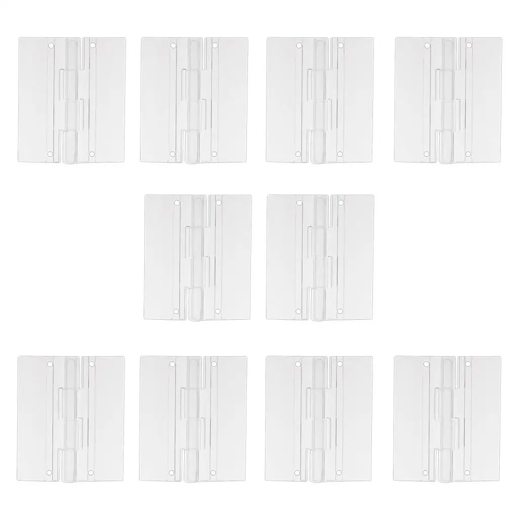 Acrylic Miniature Cabinet Door Mini Hinge Plexiglass Hinges 45x38mm Pack of 10