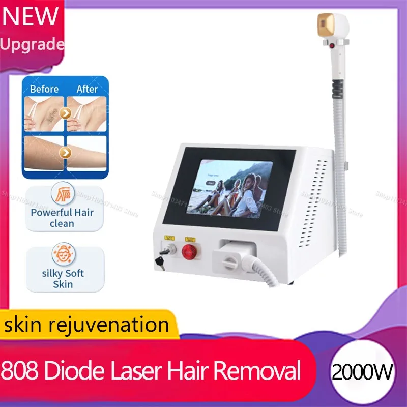 

2000W depilation beauty equipment ice titanium device 808 755 1064 nm diode laser hair removal machine