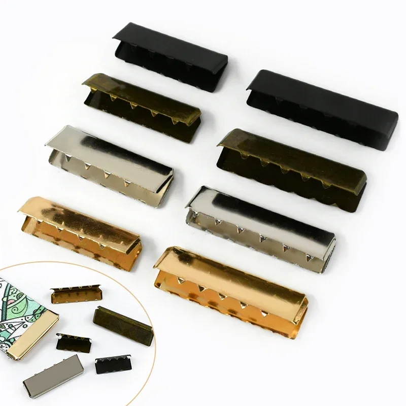 10/30 pz 20-60mm clip da cintura in metallo fibbia tessitura tappo terminale borsa cinghia fibbie borsa cerniera coda ferma cavo in pelle kit di blocco