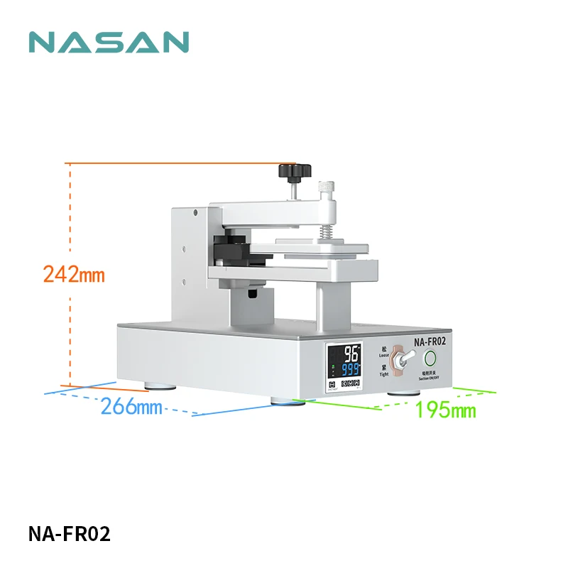 NASAN NA-FR02 LCD Touch Screen Separator Display Middle Frame Remover For 7 inch Cell Phone Back Cover Separation With Heated