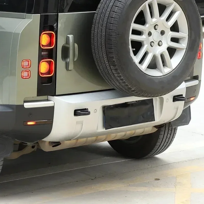 Suetlcoity For Land Rover Defender 90 110 130 2020-2026 ABS Smoked Black Car Rear Fog Lights Cover Decoration Car Accessories