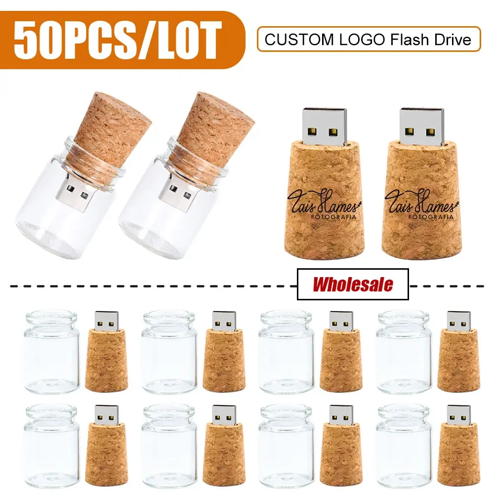 50 pz/lotto Drifting Bottle USB Flash Drive 4GB 8GB 16GB 32GB 64GB usb muslimspedizione gratuita logo personalizzato regali creativi pen drive