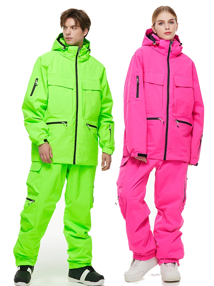 Odzież narciarska dla kobiet i mężczyzn, kurtki narciarskie, zestawy kombinezonów snowboardowych, kurtki i spodnie narciarskie, kombinezony sportowe na świeżym powietrzu dla Unsex — 2