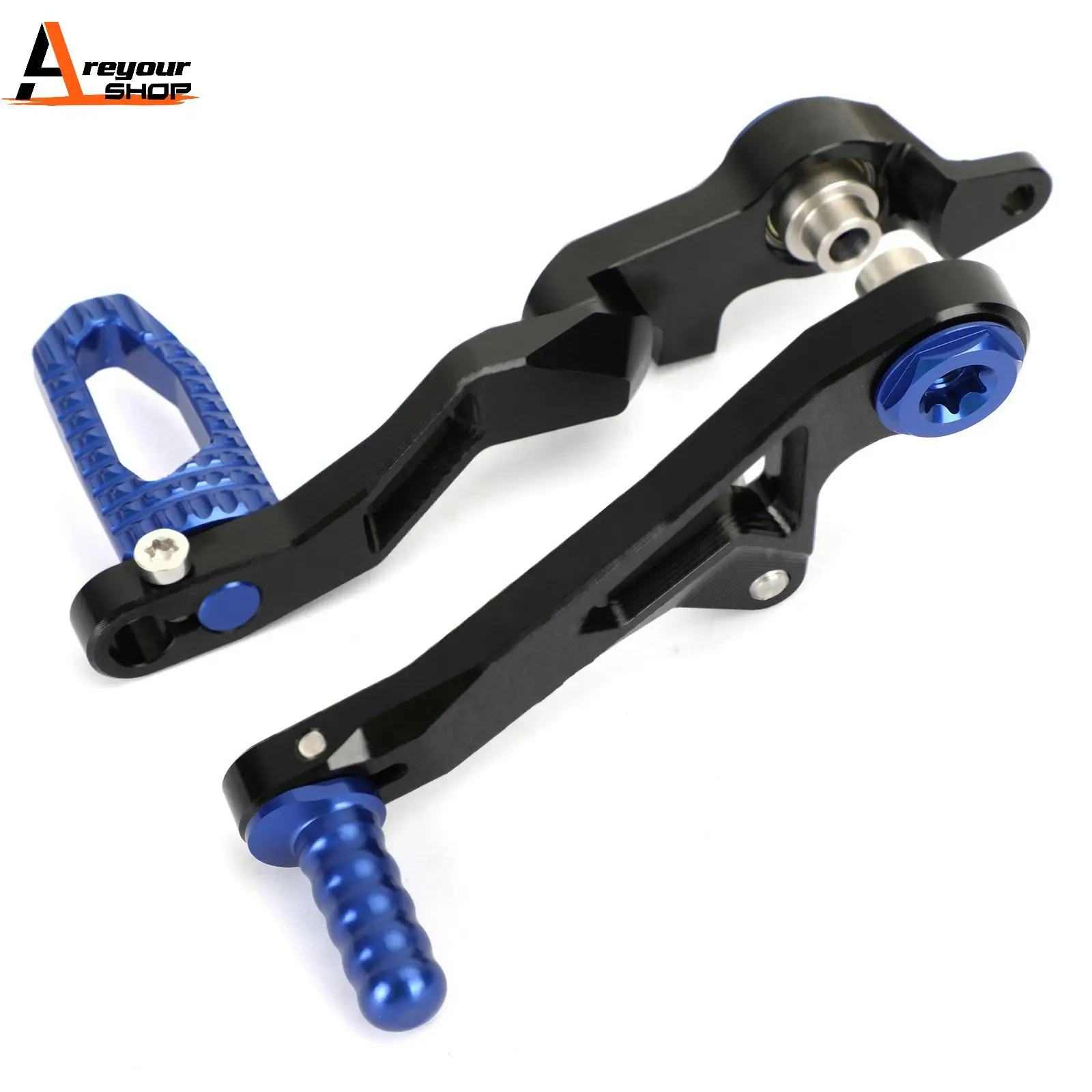 Areyourshop Fit for BMW R1250 GS, ADV 2019 2020 2021 Adjustable Blue Shift Foot Lever Brake Pedal CNC Aluminum Motorcycle Parts