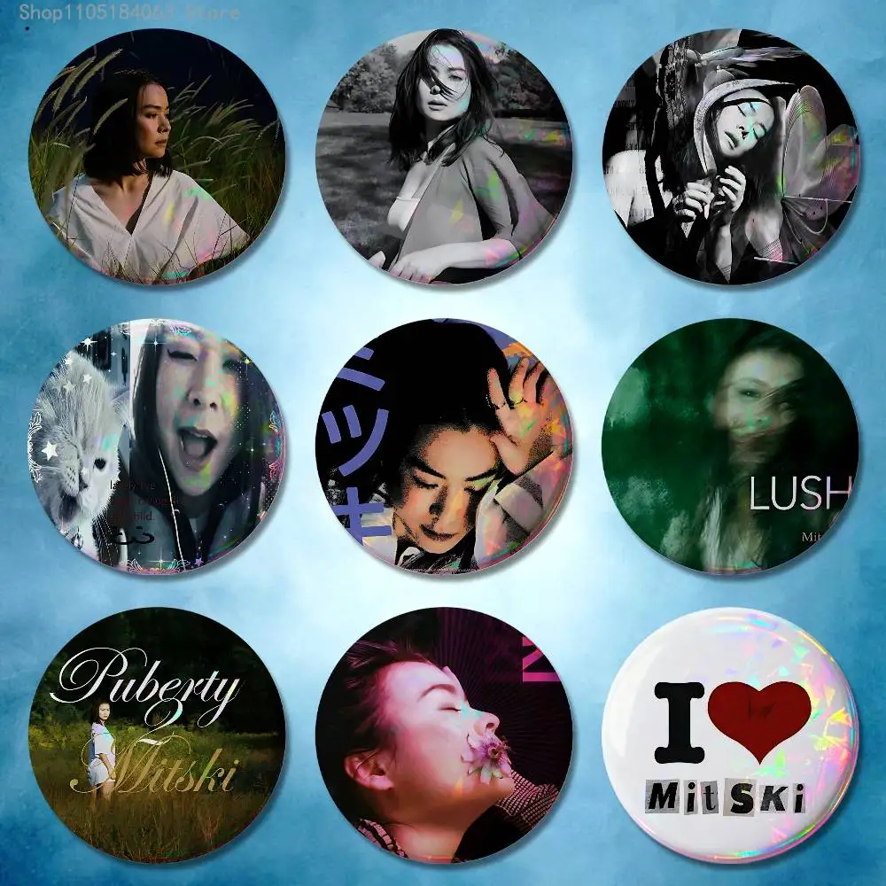 

Musician M-MitskiS Badges Button Round Creative Pin Brooch Badge Bag Decor Accessories Fans Collect Friends Gifts