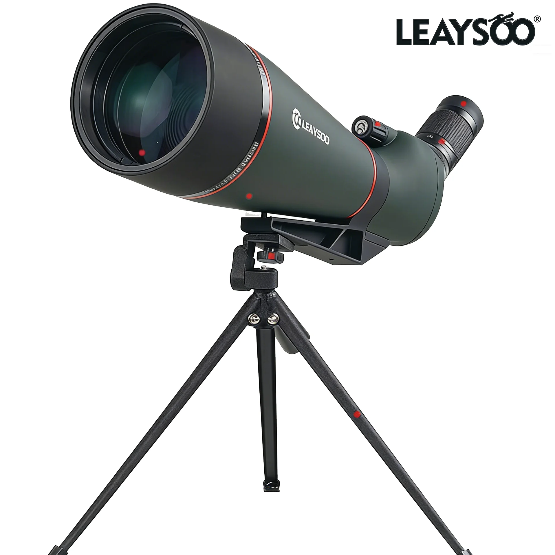 

LEAYSOO 25-75x100 Spotting Scope Waterproof Fogproof HD Telescope for Bird Watching Professional Target Shooting with Tripod