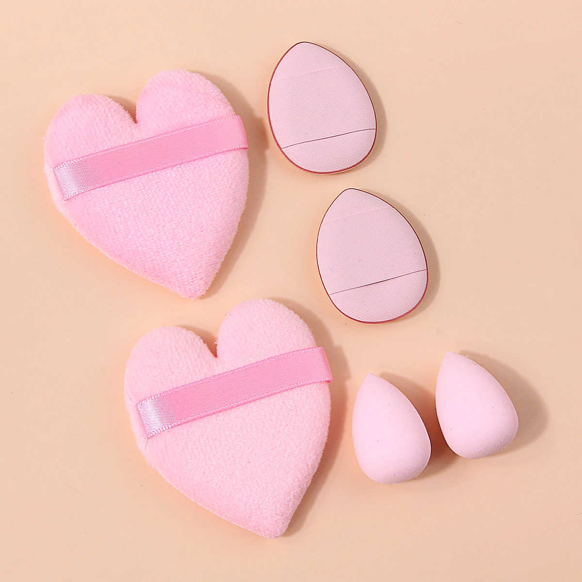 6Pcs Makeup Sponge Set,Reusable Cosmetic Tools for Loose Powder, Foundation, Concealer, Gentle on Skin, Portable Storage Bag