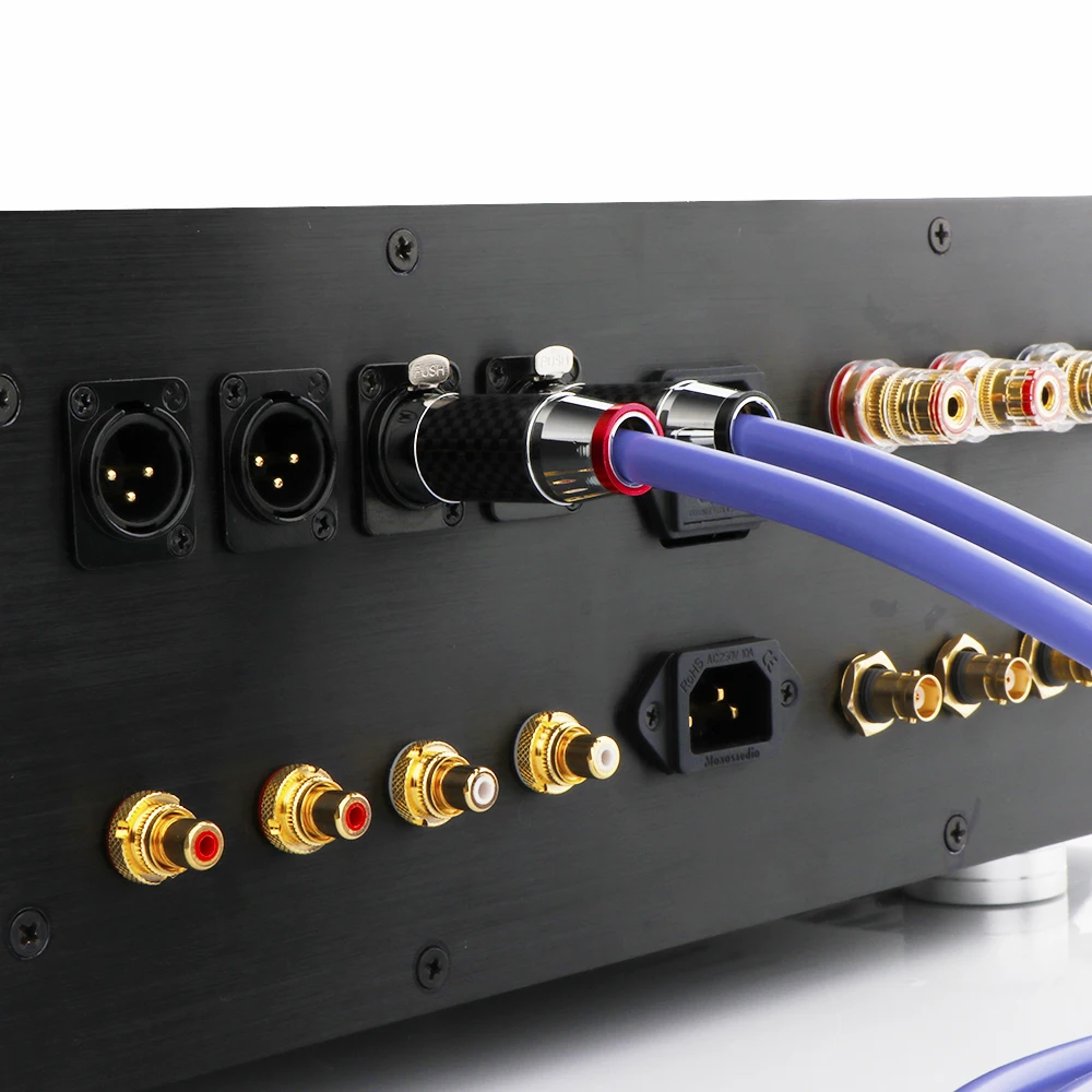 PairFURUTECH HIFI XLR كابل متوازن مرجعي سلك الصوت مع ألياف الكربون RCA أنثى إلى ذكر XLR ذكر كابل الصوت