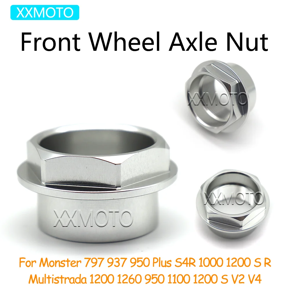 For Ducati Monster 797 937 950 Plus S4R 1000 1200 S R Multistrada 1200 1260 950 1100 1200 V2 V4 Motorcycle Front Wheel Axle Nut