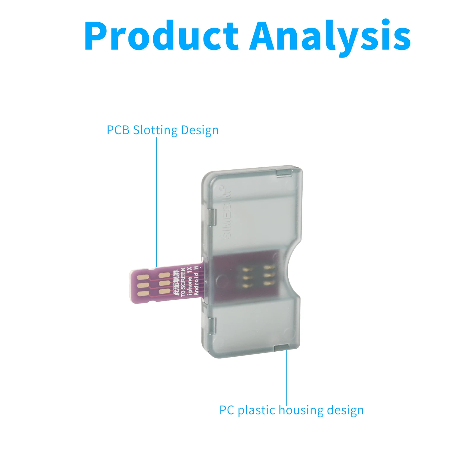 It is suitable for Apple Android mobile phone external SIM card slot, external phone card inserter, card changer