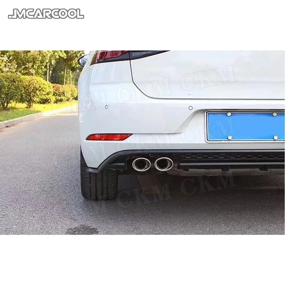 PP Gloss Black Rear Lip Diffuser Spoiler for VW Golf 7 7.5 MK7.5 Standard And GTI 2018 2019 Four Outlet Bumper Cover Car Styling