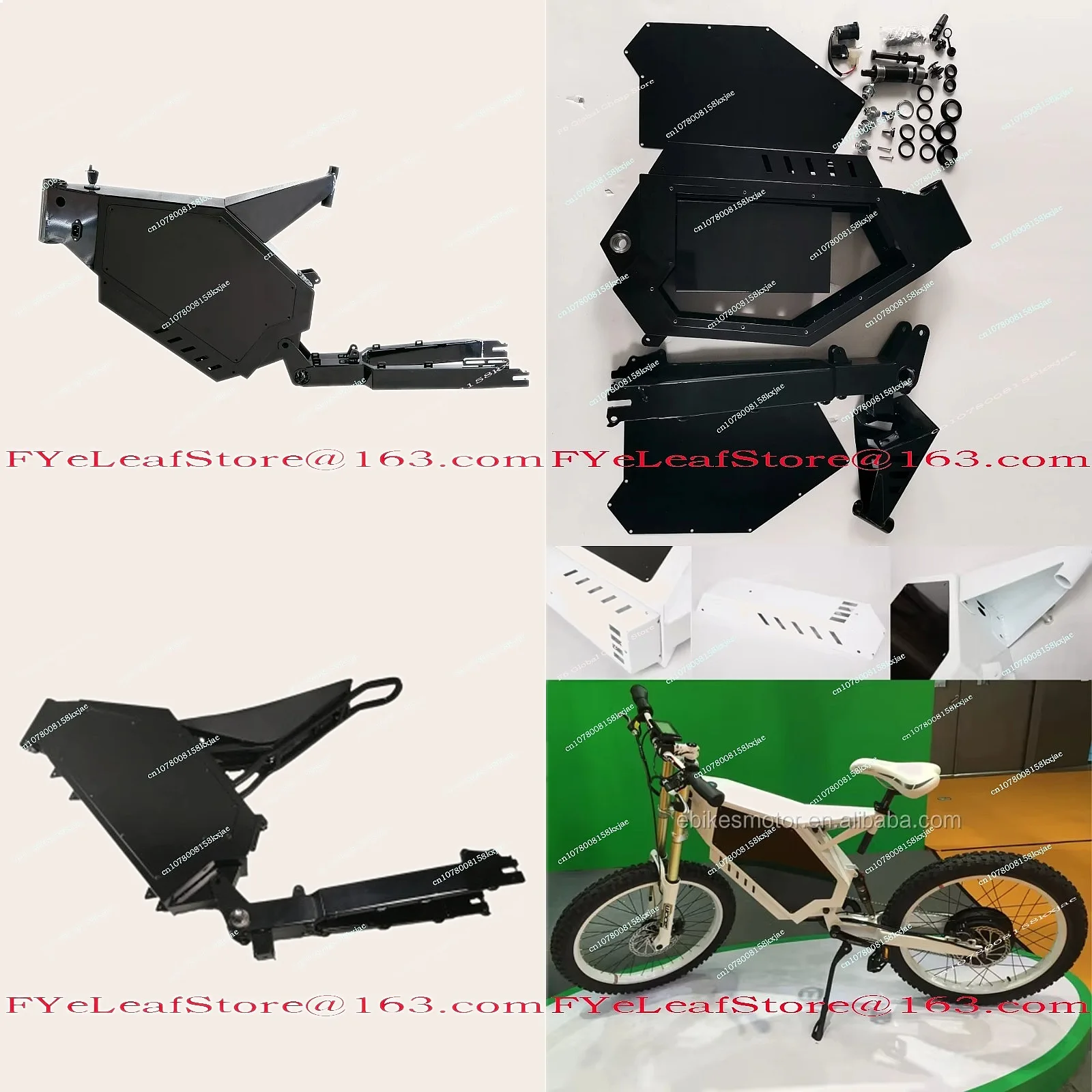 

26inch Full Suspension Steel Ebike Frame Enduro Single Speed MTB Frame 3 Colors