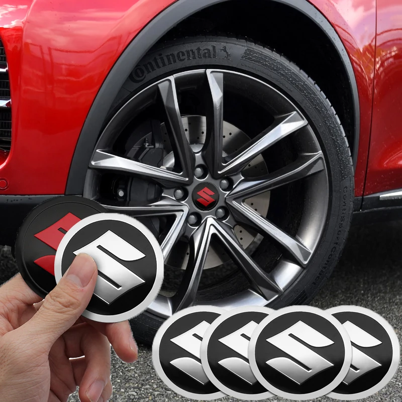 4 pçs 56mm centro da roda do carro hub caps crachá adesivo decalques para suzuki jimny grand vitara sx4 swift alto emblema acessórios automóveis