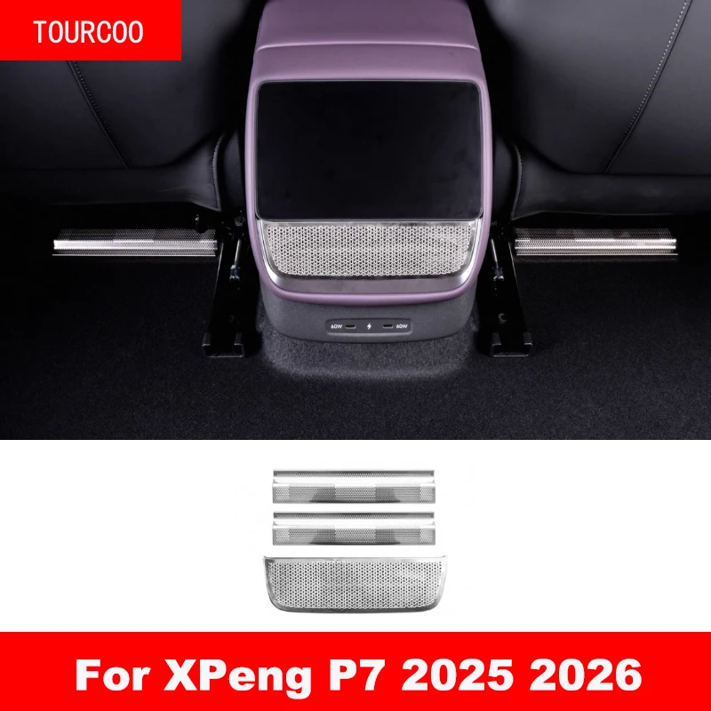 

For XPeng P7 2025 2026 Rear Center Console Under Seat Air Outlet Protective Cover Interior Accessories