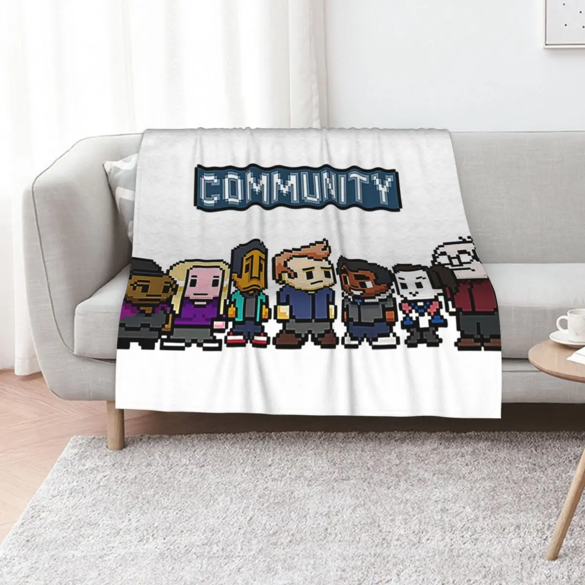 The Pixel Community Throw Blanket Thermal heavy to sleep Single Hairys Luxury Designer cosplay anime Blankets