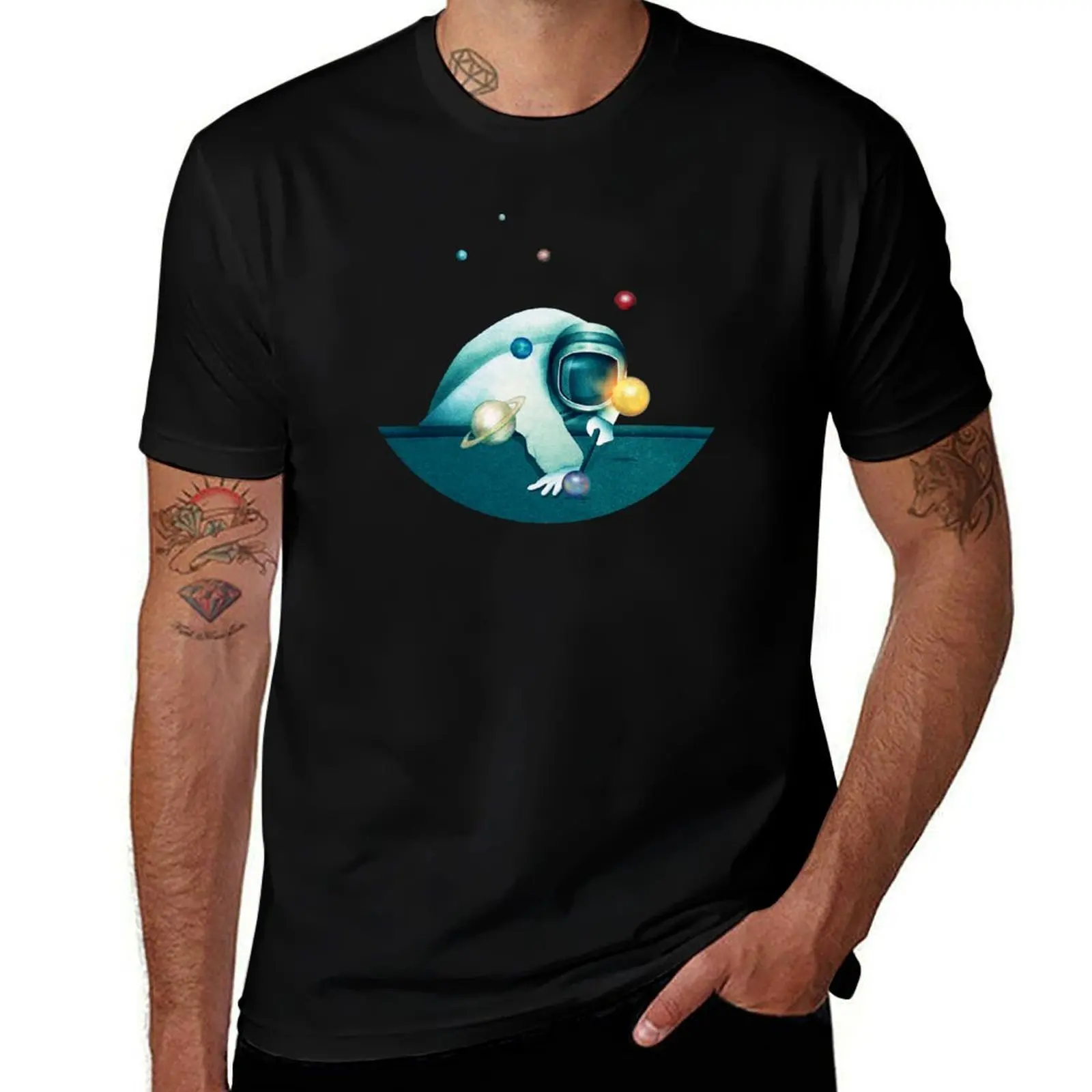

Astronaut Billards T-Shirt t shirt man cotton t shirts for man pack cotton T-Shirt