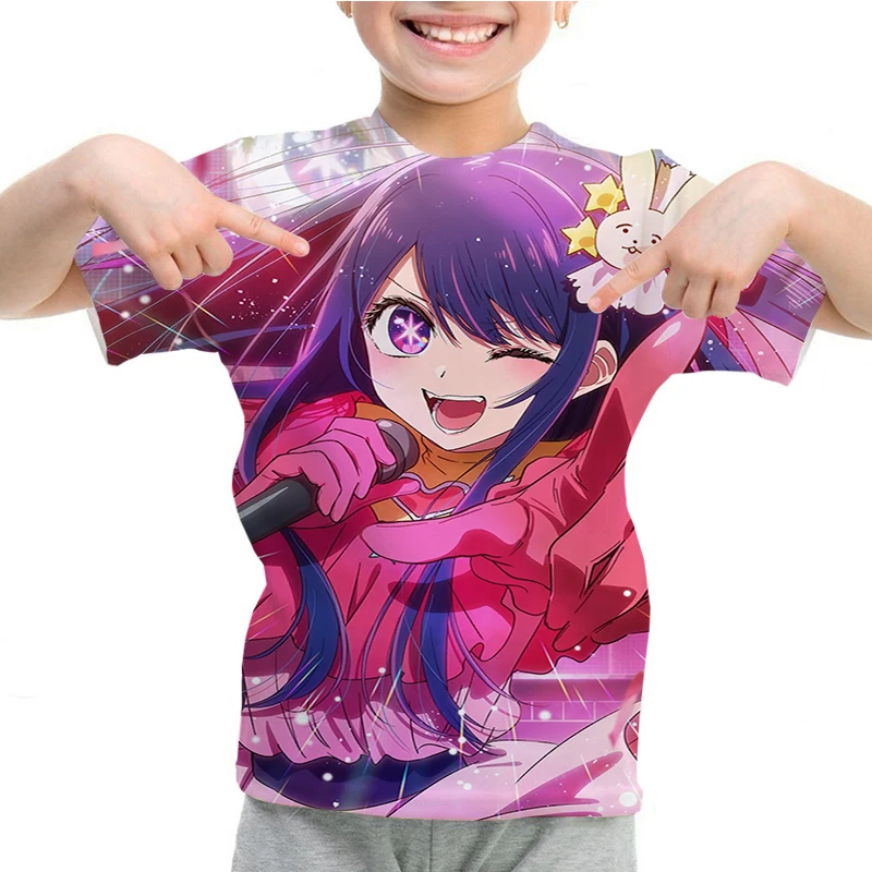 

Kawaii Anime Oshi No Ko 3D Print T-shirt Children Tee Tops Girls Manga T Shirt Camiseta Kids Casual Tshirt Summer O-Neck T-Shirt