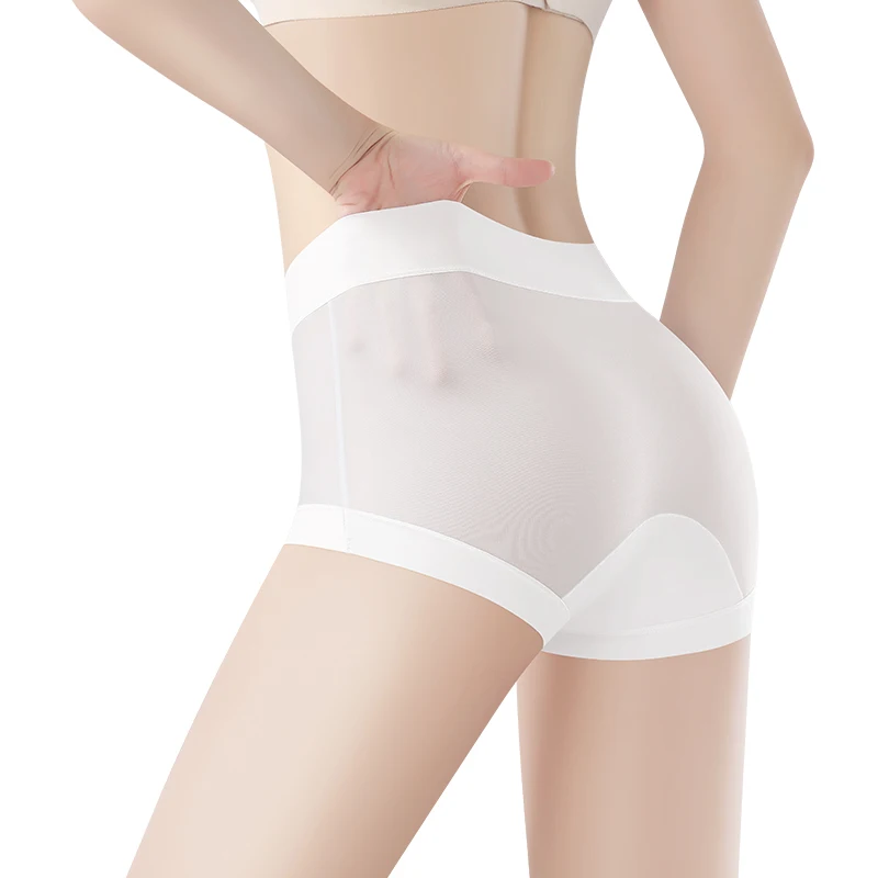 Roupa interior para mulheres verão gelo seda sexy calcinha conjunto pacote lingerie feminina transparente linergie mulher boxers micro briefs shorts