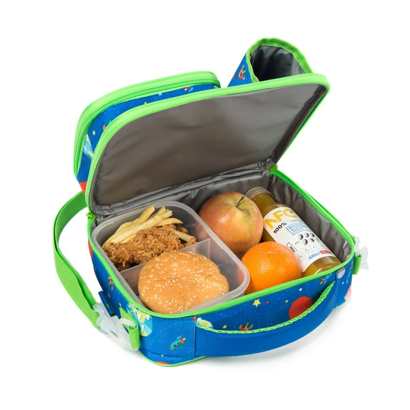 Bolsa de almuerzo de dinosaurio, fiambrera portátil de viaje para niños