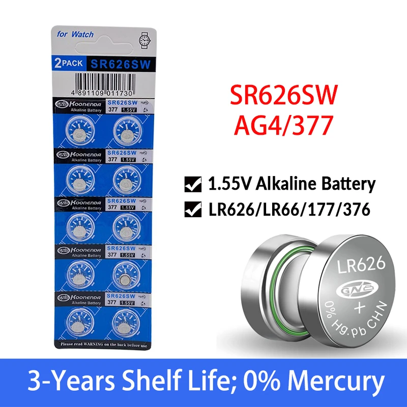 10-200PCS SR626SW LR626 AG4 Battery Button Cell Battery LR66 377 377A 1.5V Alkaline Button Watch Battery Toys Car Coin Cell