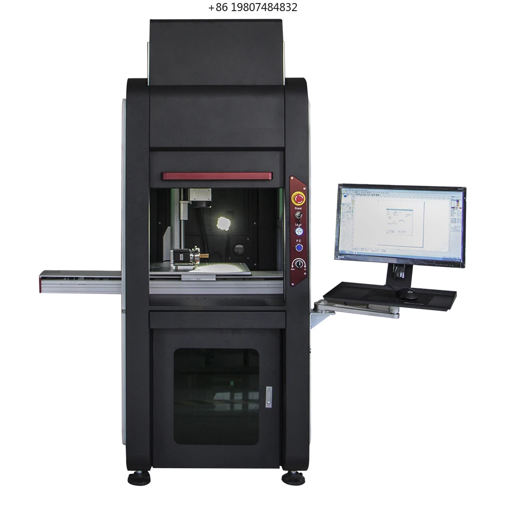 Cutting Machine with and Motorized Z Axis Automatic Positioning 100W Fiber Cutter Fiber