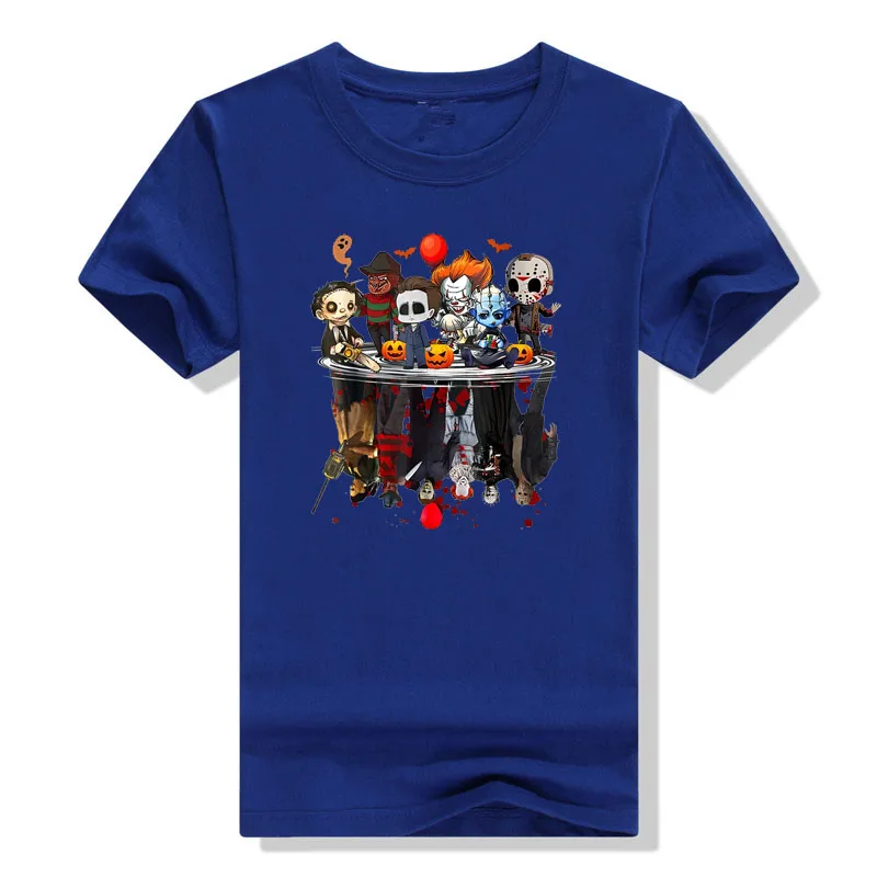 Horror Movies Character Halloween Clothes Costume Gift T-Shirt Gothic Style Graphic Tee Top Short Sleeve Blouses for Kids Adults