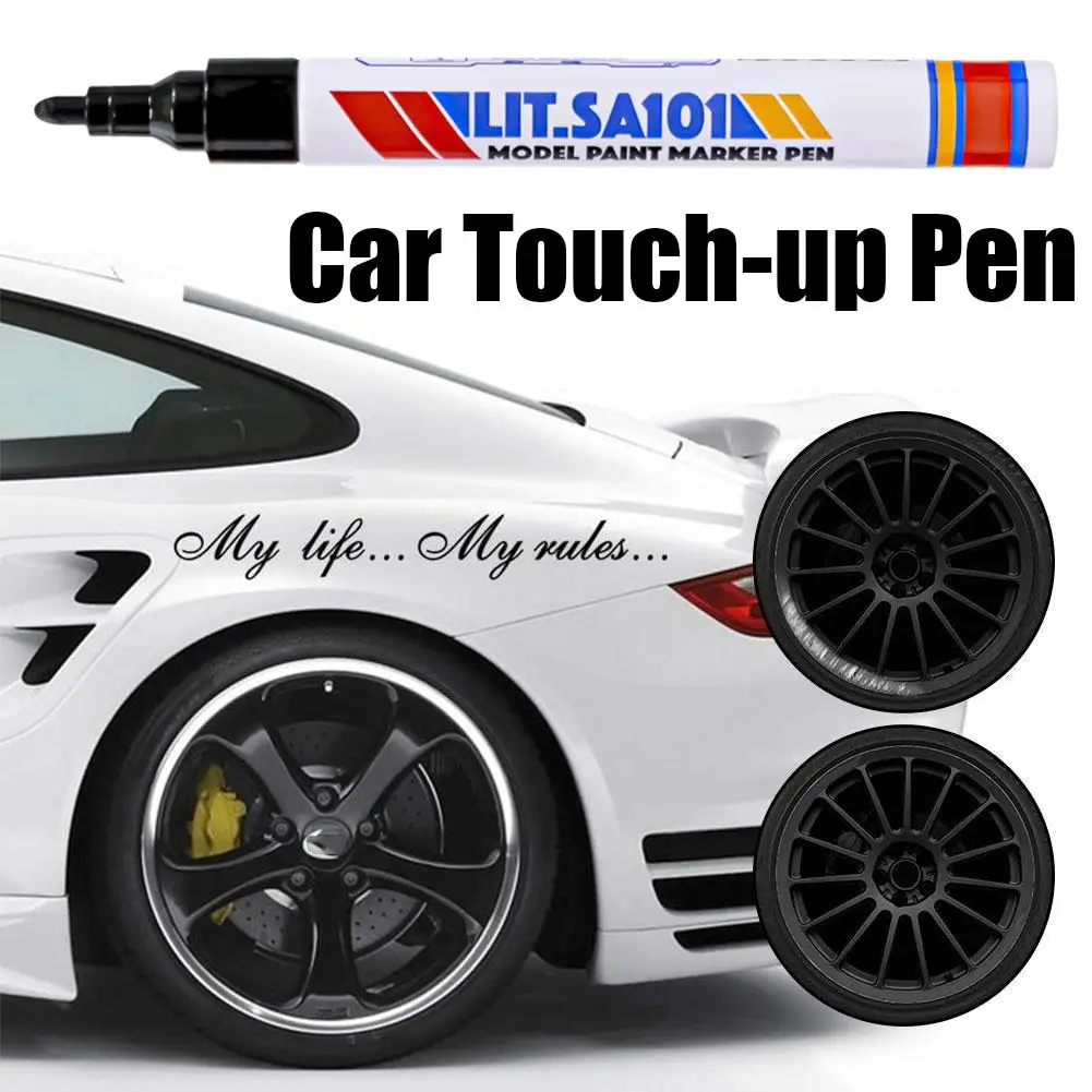 1szt White Waterproof Cars Wheel Tire Oily Mark Pen Rubber Up Cd Permanent Touch Marker Auto Paint Pen Graffiti Tire Metal P L2K0