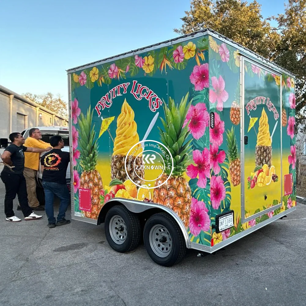 جديد بيع الغذاء مقطورة تاكو القهوة الوجبات السريعة مخصصة الغذاء شاحنة مقطورة المطبخ المحمول مع CE