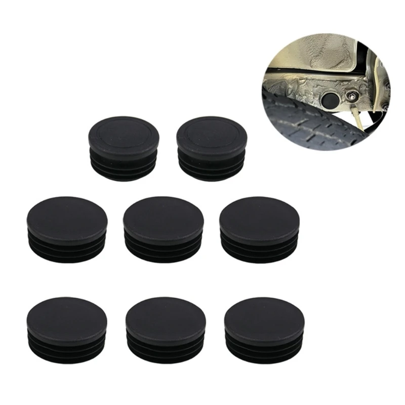 8Pcs Car Chassis Floor Drain Plug Round Hole Exhaust Stopper Dust Waterproof Plugs Protection Cover for Jimny 2023-2024 4-Door