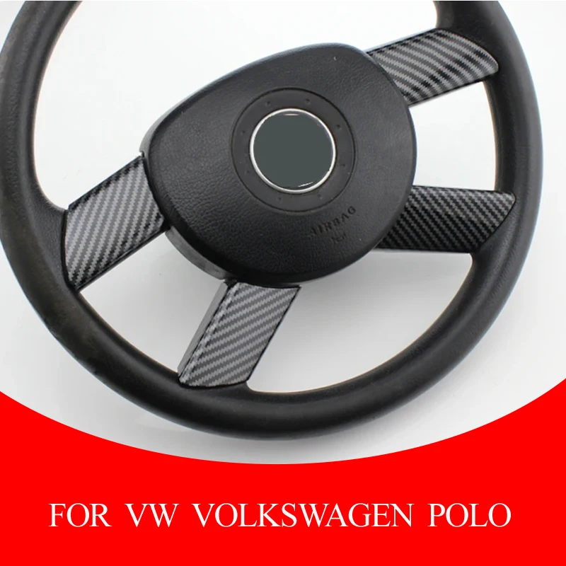 For Volkswagen POLO 2004 2005 2006 2007 Car Steering Wheel Button Panel Cover Trim Sticker car Accessories