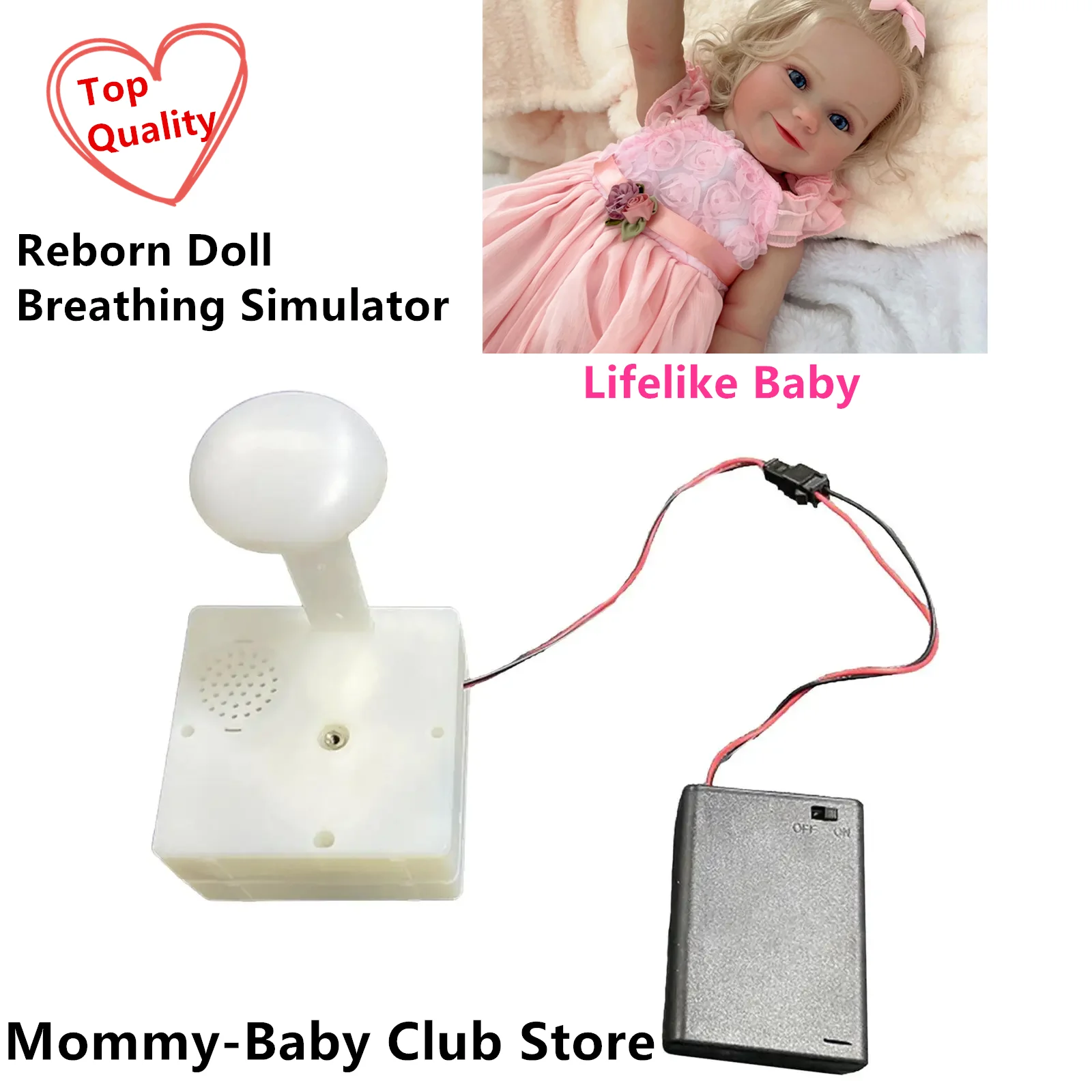 

Reborn Doll Breathing Simulator Breathing Simulator For Bear Baby kawaii Plush Doll Baby Soothing Sleeping Companion Doll Gift