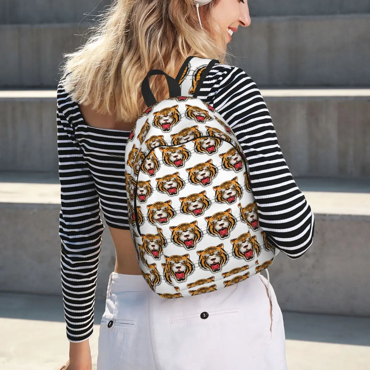 Bengal Tiger Head Traditional Tattoo Backpack Hot Sale Daypack Large Capacity BookBag School Bag Shoulder Bags for Men Women