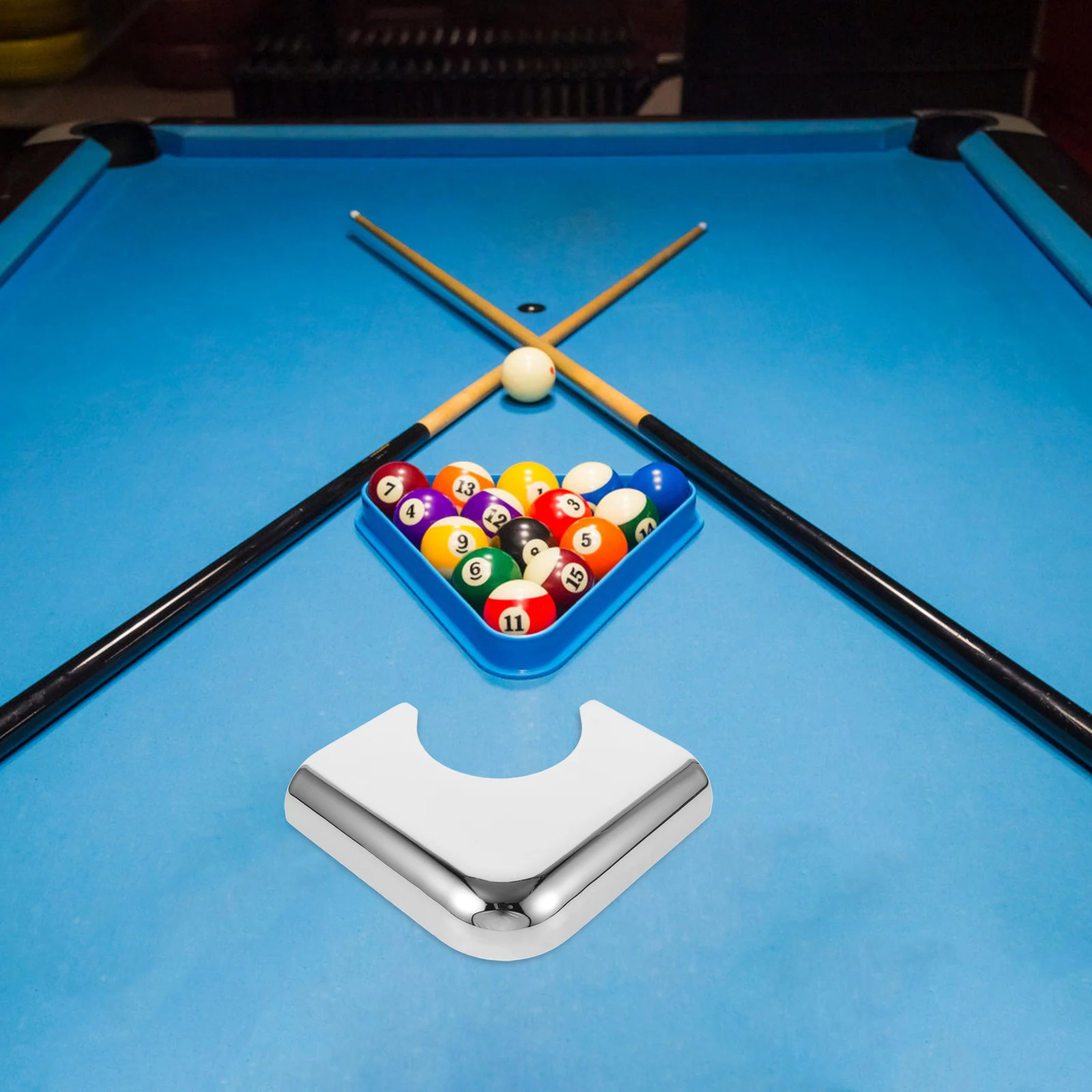 

Pool Metal Guard Bracket Chrome Protector Metal Guard Plate Pool Table Corner Protector Billiard Corner Plate Table